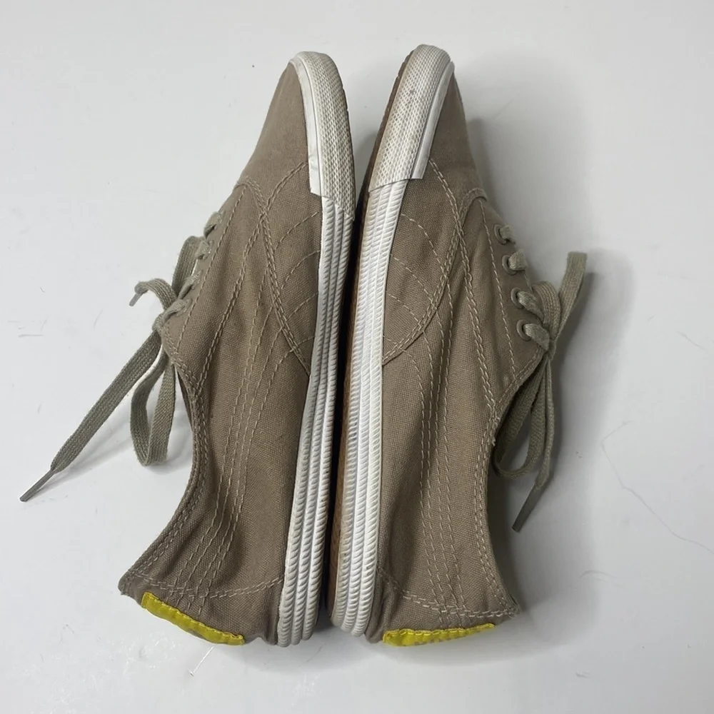 Puma Eco Ortholite Womens Grey Canvas Lace-Up Sneakers Size 7-1/2